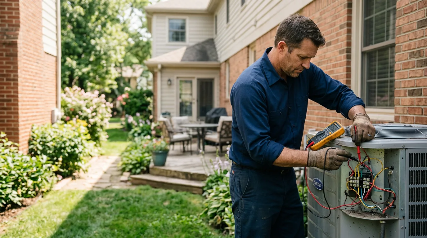 HVAC technician working near Trufant, MI